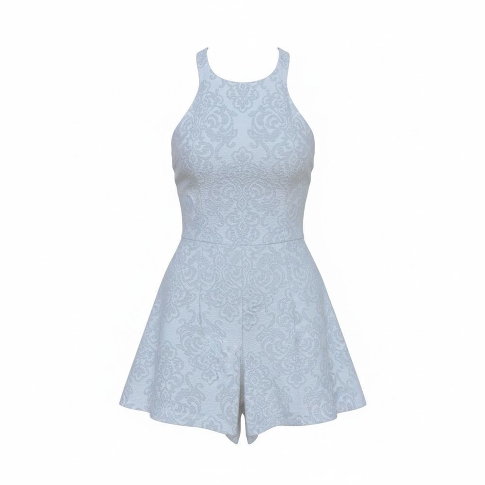 Angel Biba Lace Overlay Halter Romper